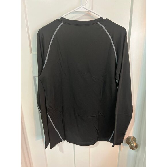 Men's black long-sleeve athletic or compression shirt - Picture 3 of 3